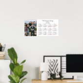 Aangepaste Fotonaam 2025 Kalender Poster (Thuiskantoor)