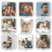 Aangepaste fotonaam Adventkalenderstickers - 9 stu Sticker (Voorkant)
