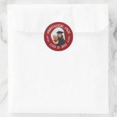 Aangepaste fotonaam Afstuderen Gefeliciteerd Afstu Ronde Sticker (Tas)
