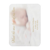 Aangepaste fotonaam Baby Birth Announcement magnee Magneet (Verticaal)