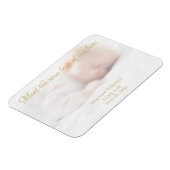 Aangepaste fotonaam Baby Birth Announcement magnee Magneet (Linkerzijde)