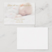 Aangepaste fotonaam Baby Geboortekaart Notitiekaartje (Voorkant / Achterkant)