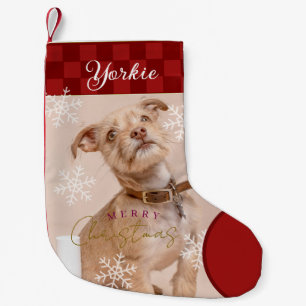 Aangepaste Fotonaam Christmas Stocking Kleine Kerstsok