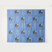 Aangepaste Fotonaam Degree Graduation Party Achter Wandkleed (Voorkant (horizontaal))