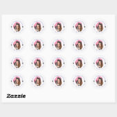 Aangepaste Fotonaam Dogone Verjaardagsfeest Ronde Sticker (Vel)