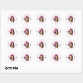 Aangepaste Fotonaam Dogone Verjaardagsfeest Ronde Sticker (Vel)