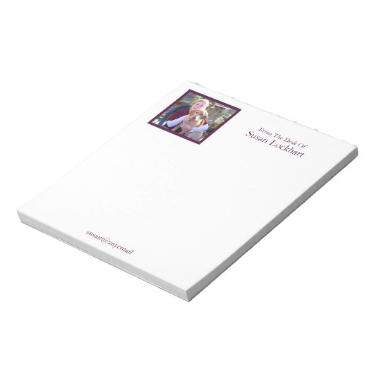 Aangepaste fotonaam gepersonaliseerd Notitieblok (Linkerzijde)