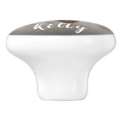 Aangepaste fotonaam Gepersonaliseerde deur en lade Keramische Knop (Zijkant)