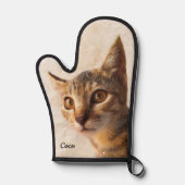 Aangepaste fotonaam gepersonaliseerde kat Sjabloon Ovenwant (Voorkant)