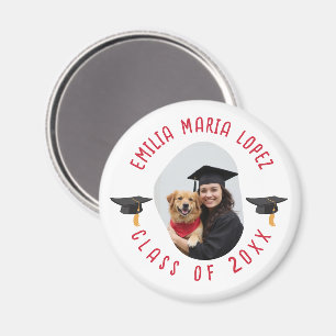 Aangepaste fotonaam Graduation Cap Keepsake Magneet