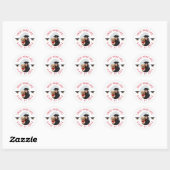 Aangepaste fotonaam Graduation Cap Keepsake Ronde Sticker (Vel)
