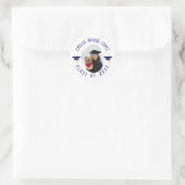 Aangepaste fotonaam Graduation Cap Keepsake Ronde Sticker (Tas)