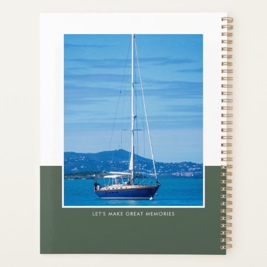 Aangepaste Fotonaam Groen Modern Planner (Achterkant)