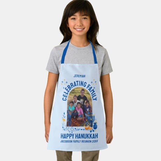 Aangepaste Fotonaam HANUKKAH FAMILY REUNION Schort (Insitu)