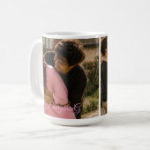 Aangepaste fotonaam-herdenkingsgeschenk Koppel mok (Voorkant links)