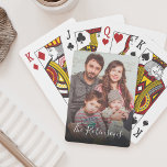 Aangepaste fotonaam Keepslag Memorable Gift Pokerkaarten<br><div class="desc">Pas deze speelkaarten eenvoudig aan met uw eigen favoriete familiefoto en naam.</div>