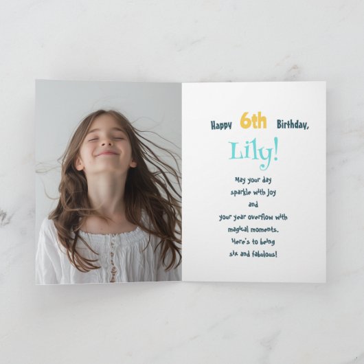 Aangepaste fotonaam leeftijd | Illustratie van leu Kaart (Binnen)