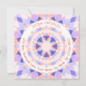 Aangepaste fotonaam Leeftijd Roze Paarse Verjaarda Kaart (Achterkant)