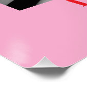 Aangepaste fotonaam liefde minimalistisch roze roo perfect poster (Hoek)