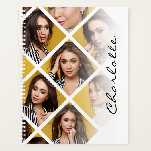 Aangepaste fotonaam Mode Stijl Modern Minimale Planner (Voorkant)