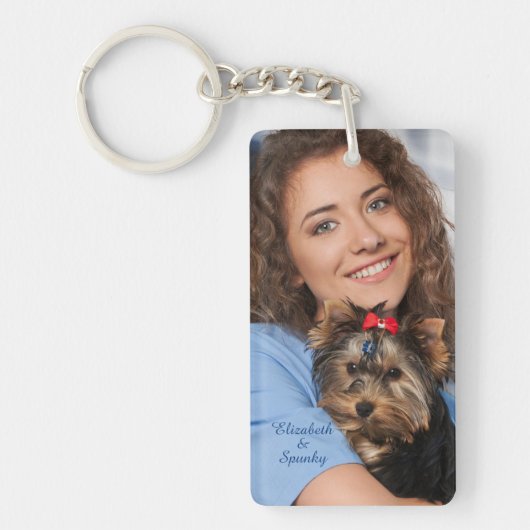 Aangepaste fotonaam personaliseren sleutelhanger (Voorkant)