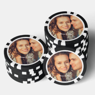 Aangepaste fotonaam poker chips