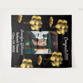 Aangepaste fotonaam Schooljaar Afstudeerfeestje Wandkleed (Voorkant (horizontaal))