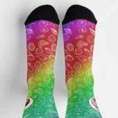 Aangepaste fotonaam Shellfish Pattern Socks Sokken (Top)