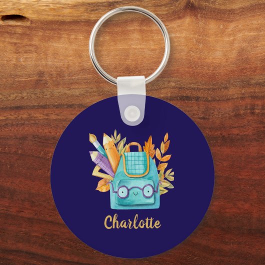 Aangepaste Fotonaam Star Sleutelhanger voor Kinder (Achterkant)