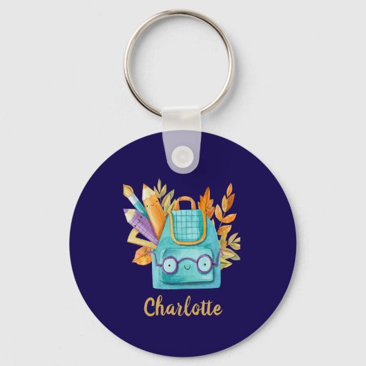 Aangepaste Fotonaam Star Sleutelhanger voor Kinder (Achterkant)