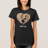 Aangepaste fotonaam Tekst aangepast Pet Dog mam T-shirt (Voorkant)