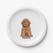 Aangepaste fotonaam tekstverjaardag papieren bordje (Voorkant)