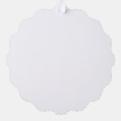 Aangepaste fotonaam Verloving Modern Script Ornament Kaart (Achterkant)