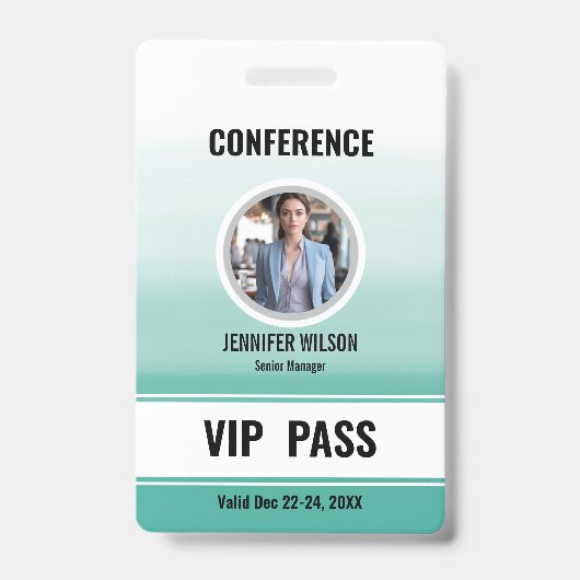 Aangepaste fotonaam VIP All Access Pas Badge (Voorzijde)