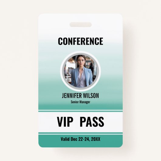 Aangepaste fotonaam VIP All Access Pass Badge (Voorkant)