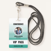 Aangepaste fotonaam VIP All Access Pass Badge (Voorkant met draagriem)