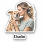 Aangepaste Fotonaam Waterdichte Vinyl Stickers (Voorkant)