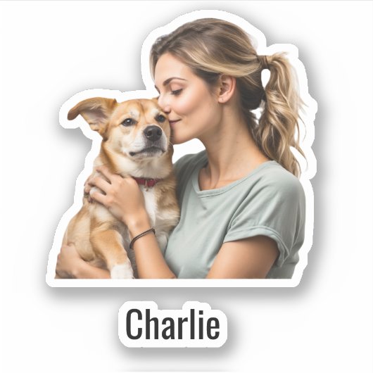 Aangepaste Fotonaam Waterdichte Vinyl Stickers (Voorkant)