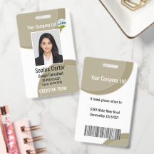 Aangepaste fotonaam Werknemer ID-badge Leguaan Kle