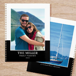 Aangepaste Fotonaam Zwart Modern Planner