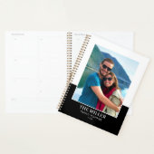 Aangepaste Fotonaam Zwart Modern Planner (Display)