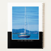 Aangepaste Fotonaam Zwart Modern Planner (Achterkant)