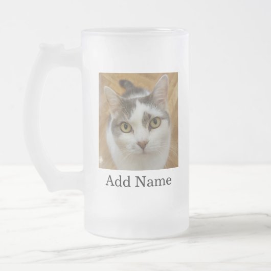 Aangepaste fotonaamtekst Aangepast Matglas Bierpul (Links)