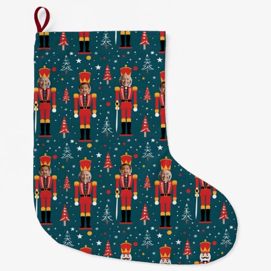 aangepaste fotonootkraker - 2 afbeeldingen grote kerstsok (Voorkant)