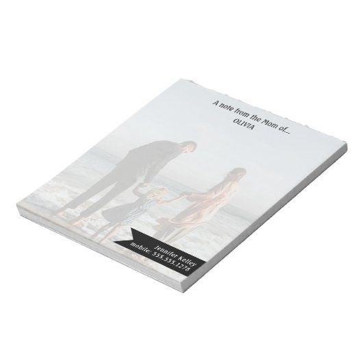 Aangepaste fotonotitie van de mam van...Persoonlij Notitieblok (Linkerzijde)