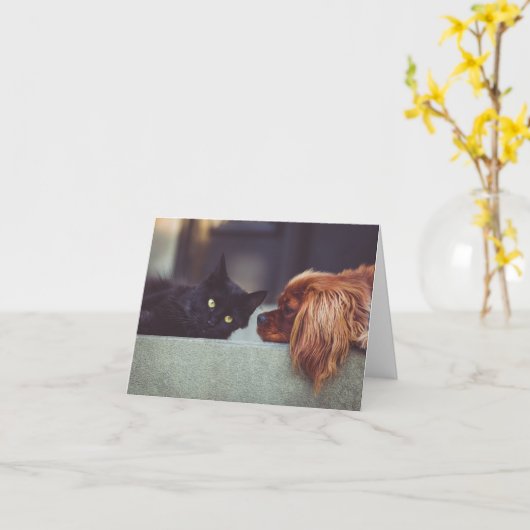 Aangepaste fotonotitiekaart kaart (Gele Bloem)