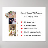 Aangepaste fotonummerlijsten 1e jaar jubileum poster (Voorkant)