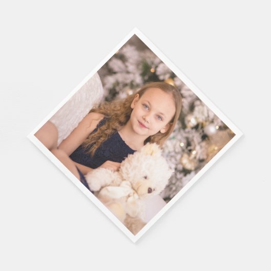 Aangepaste fotoparty papier servet (Hoek)