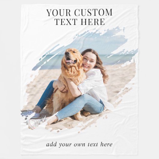 Aangepaste fotopenseelstreek fleece deken (Voorkant)