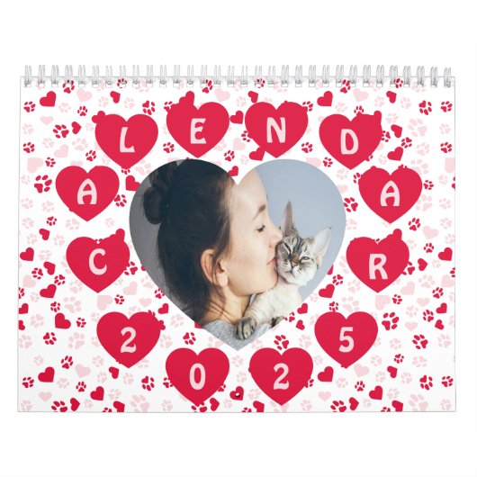 Aangepaste Fotopoot Print Patroon Kalender 2025 (Hoes)